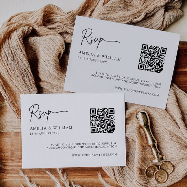 Minimalist Wedding RSVP Card Template (Minimalist Wedding RSVP Card Template)
