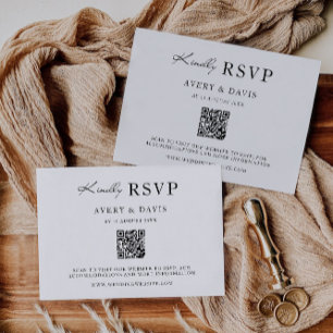 Minimalist Wedding RSVP Card Template