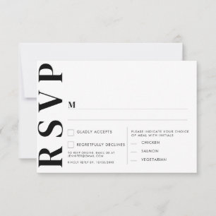 Minimalist Wedding RSVP Cards