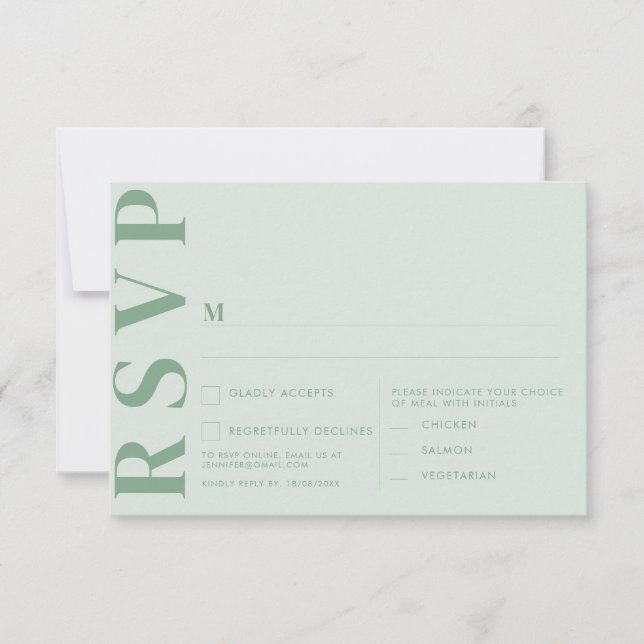 Minimalist Wedding RSVP Cards (Front)