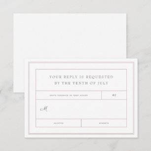 Minimalist Wedding RSVP Invite Response Card K108