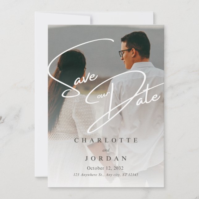 Minimalist Wedding Save the Date (Front)