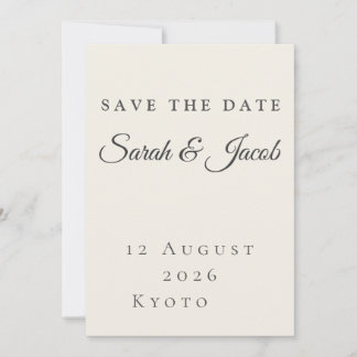 Minimalist Wedding Save the Date Card