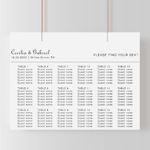 Minimalist Wedding Seating Chart