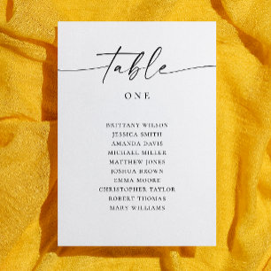 Minimalist Wedding Seating Chart Modern Script Invitation