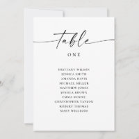 Minimalist Wedding Seating Chart | Modern Script