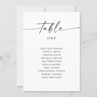 Minimalist Wedding Seating Chart | Modern Script