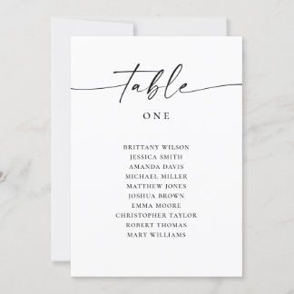 Minimalist Wedding Seating Chart | Modern Script Invitation