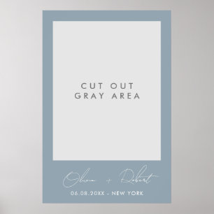 Minimalist Wedding Selfie Frame Poster