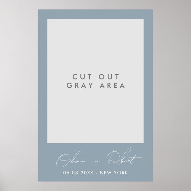 Minimalist Wedding Selfie Frame Poster (Front)