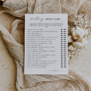 Minimalist Wedding Shoe Game Template, Invitation