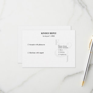 Minimalist Wedding Small 2 RSVP Card QR Code