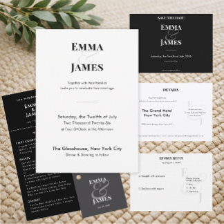 Minimalist Wedding Small 2 RSVP Card | QR Code