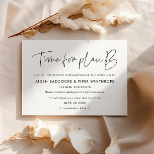 Minimalist Wedding status update announcement