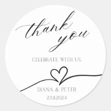 minimalist wedding stickers