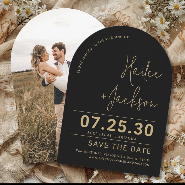 Minimalist Wedding Stylish Clean Simple Arch Save The Date (Creator Uploaded)