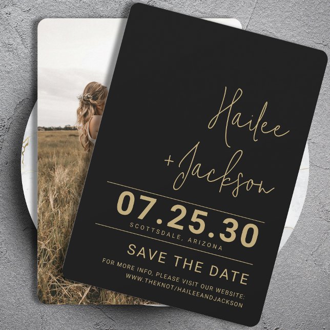 Minimalist Wedding Stylish Clean Simple Bold Save The Date (Creator Uploaded)