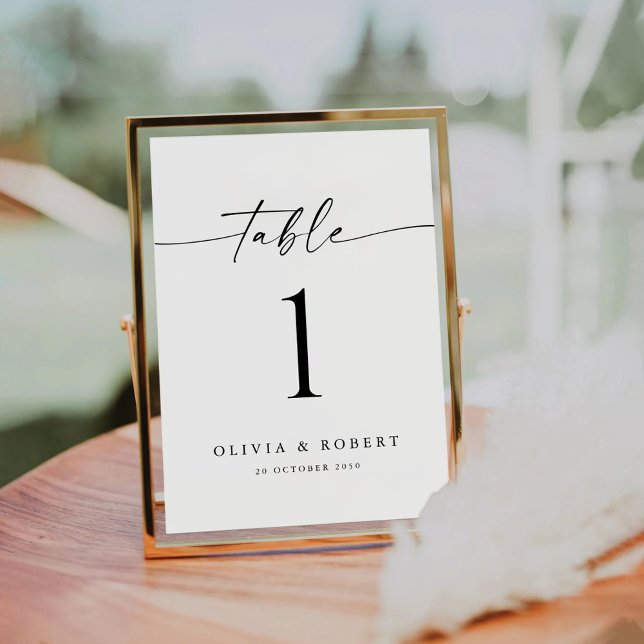 Minimalist Wedding Table Number (Creator Uploaded)