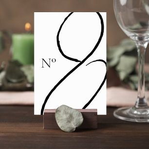 Minimalist Wedding Table Number Card