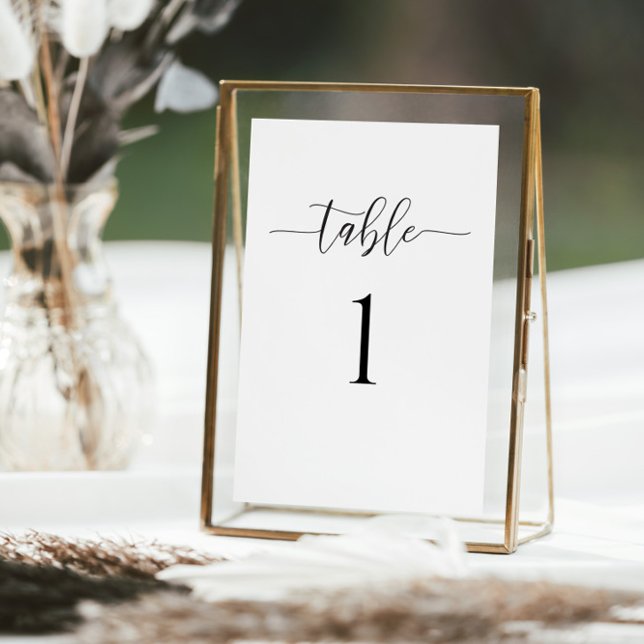 Minimalist Wedding Table Number Card (Creator Uploaded)
