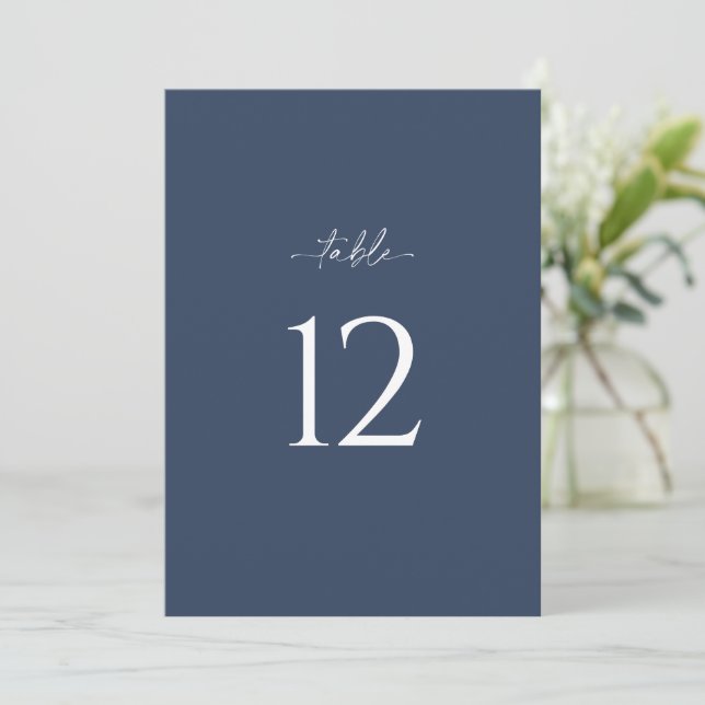Minimalist Wedding Table Number Card (Standing Front)