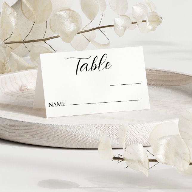 Minimalist Wedding Table Number Seating Placement Place Card (Creator Uploaded)