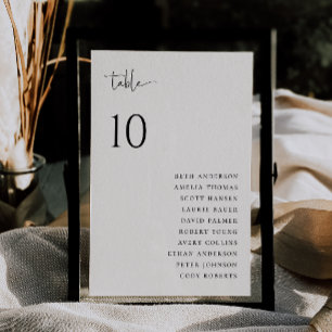 Minimalist Wedding Table Seating Card