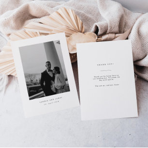 Minimalist Wedding Thank You Card