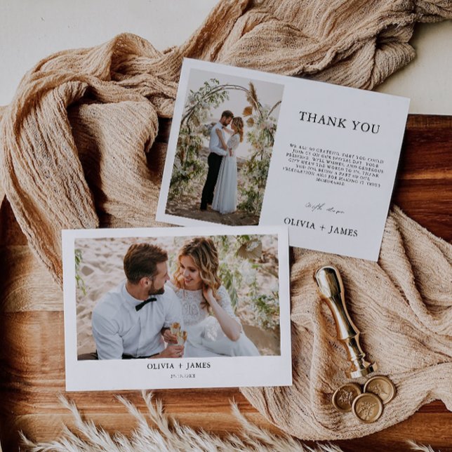 Minimalist Wedding Thank You Card (Minimalist Wedding Thank You Card)