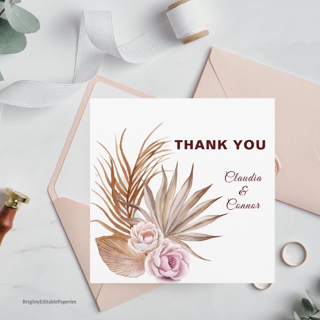 Minimalist Wedding Thank You Card (Creator Uploaded)