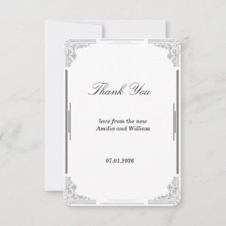Minimalist Wedding Thank You Card