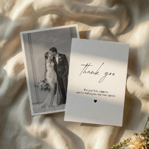 Minimalist Wedding Thank You Card Elegant Modern