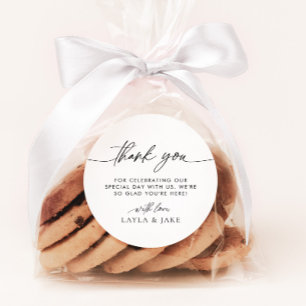Minimalist Wedding Thank You Favour Stickers LAYLA