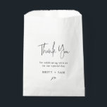 Minimalist Wedding Thank You Handwritten Script  Favour Bag<br><div class="desc">Can be customised to suit your needs.
© Gorjo Designs. Made for you via the Zazzle platform.

// Need help customising your design? Got other ideas? Feel free to contact me (Zoe) directly via the contact button below.</div>