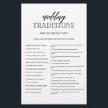 Minimalist Wedding Traditions shower game flyer<br><div class="desc">Enjoy your bridal shower with these simple and cute games. Check out our collection for more bridal shower games in the same style. Please note that these games are not editable.</div>