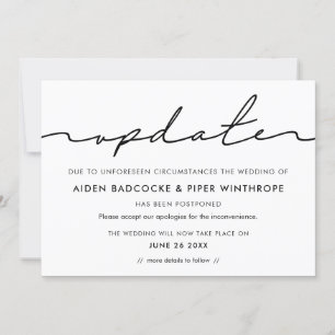 Minimalist Wedding update announcement