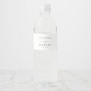 Minimalist Wedding Water Bottle Labels