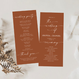 Minimalist Wedding Wedding Program