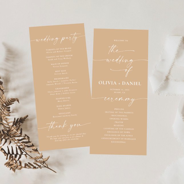 Minimalist Wedding Wedding Program (Creator Uploaded)