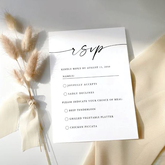 Minimalist Wedding Wedding RSVP Card (Creator Uploaded)