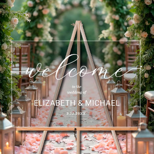 Minimalist Wedding Welcome Acrylic Sign