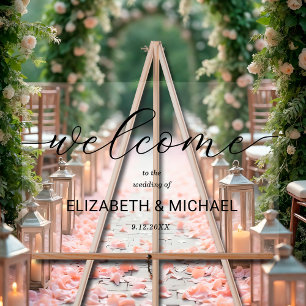 Minimalist Wedding Welcome Acrylic Sign