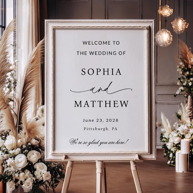 Minimalist Wedding Welcome Poster (Creator Uploaded)