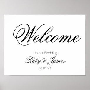 Minimalist Wedding Welcome Poster Paper Signage