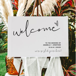 Minimalist Wedding Welcome Sign