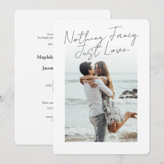 Minimalist Wedding with Photo | Nothing Fancy Invitation