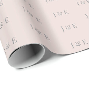 Minimalist Wedding Wrapping Paper   Warm Blush