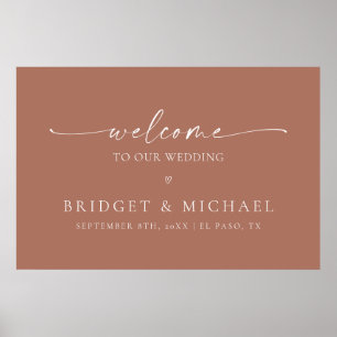 Minimalist Welcome To Our Wedding Poster