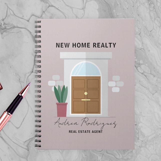 Minimalist Welcoming Front Door Real Estate Agent Notebook (Creator Uploaded)