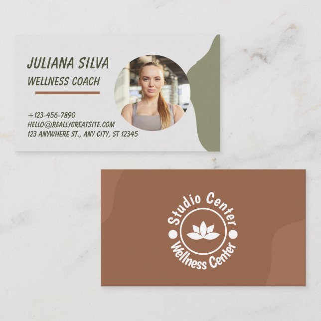Minimalist Wellness Coach Custom Business Card (Front/Back)